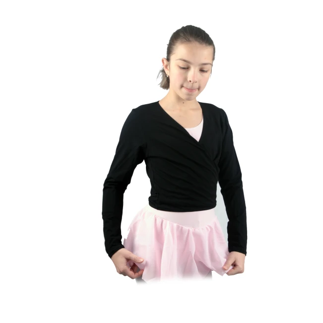Capezio Cross-Over-Top, Warm-up-Top für Mädchen - Dusty Pink Capezio