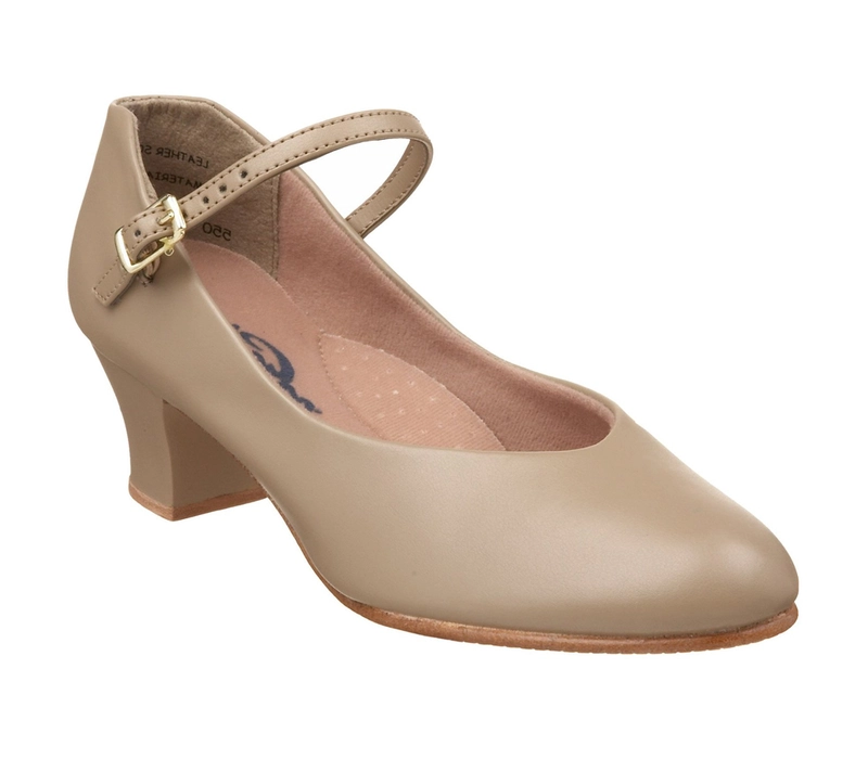 Capezio Jr Footlight, Charakter-Schuhe – Braun Caramel Capezio