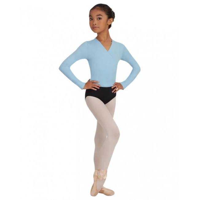 Capezio Cross-Over-Top, Warm-up-Top für Mädchen - Dusty Pink Capezio