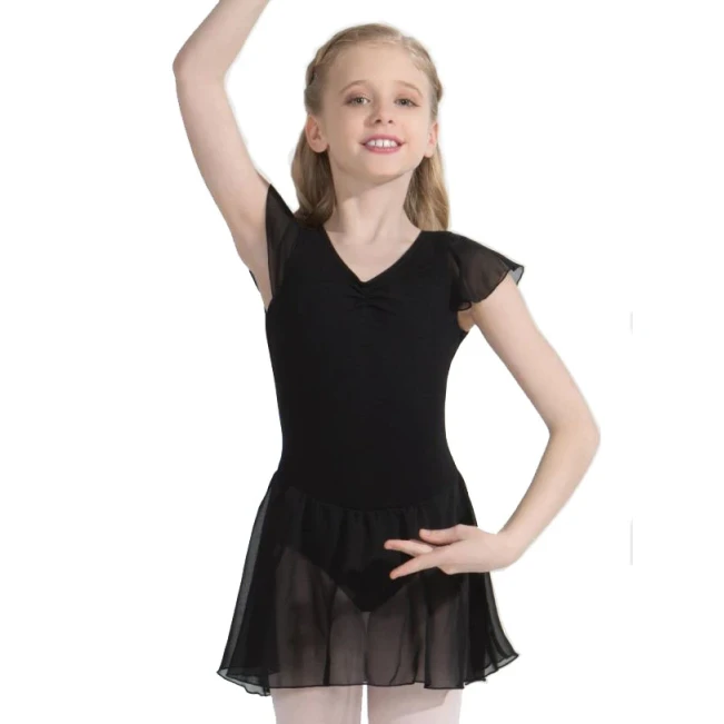 Capezio-Glitzerkleid mit Flatterärmeln, Trikot mit Röckchen Capezio-Glitzerkleid mit Flatterärmeln, Trikot mit Röckchen