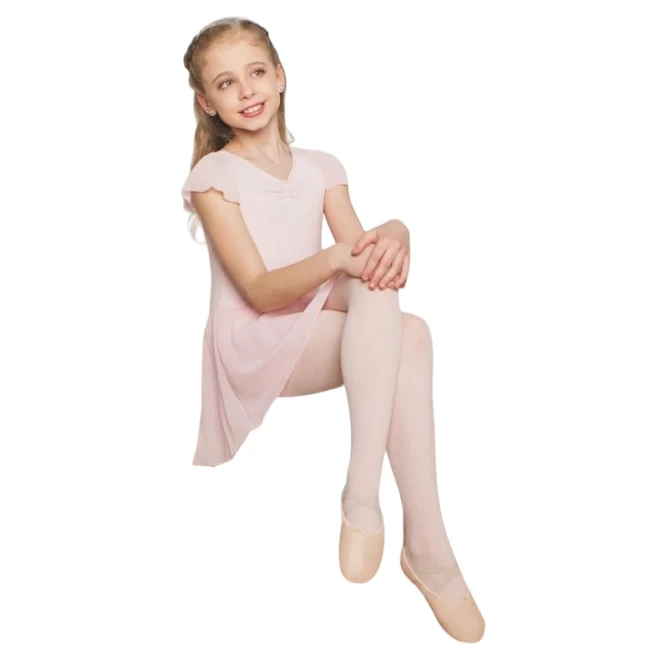 Capezio-Glitzerkleid mit Flatterärmeln, Trikot mit Röckchen Capezio-Glitzerkleid mit Flatterärmeln, Trikot mit Röckchen