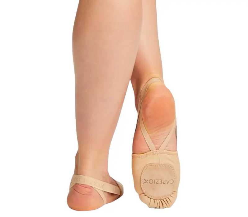 Capezio Hanami PIROUETTE, elastische Tanzspitzenschuhe für Kinder - Hautfarbe - light suntan