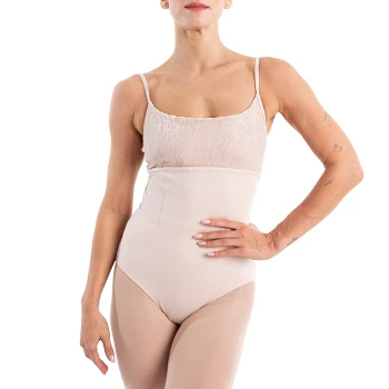 Capezio Elsa, Damen-Trikot mit feinen Trägern - Kristallgrau Capezio