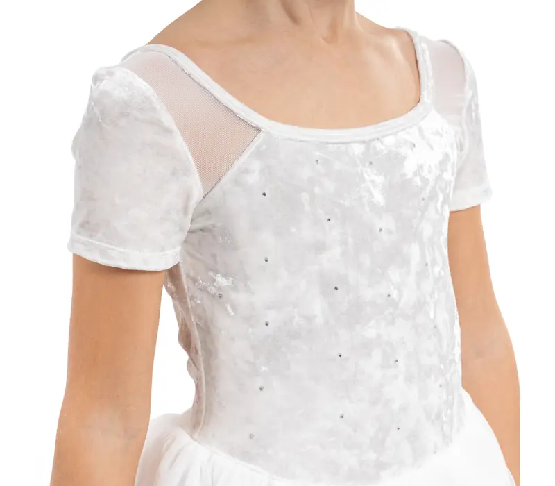 Bloch Delilah, Mädchen-Trikot mit Tutu-Röckchen - Weiß