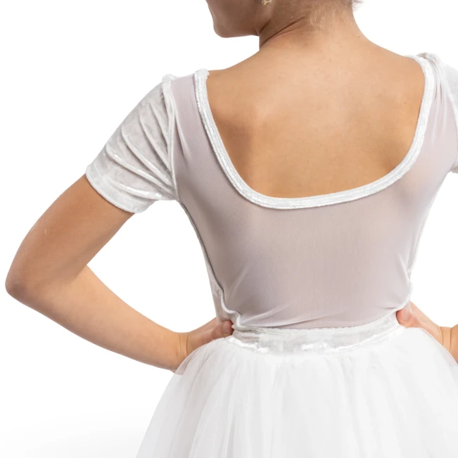 Bloch Delilah, Trikot für Mädchen mit Tutu-Röckchen Bloch Delilah, Mädchen-Trikot mit Tutu-Röckchen - Weiß