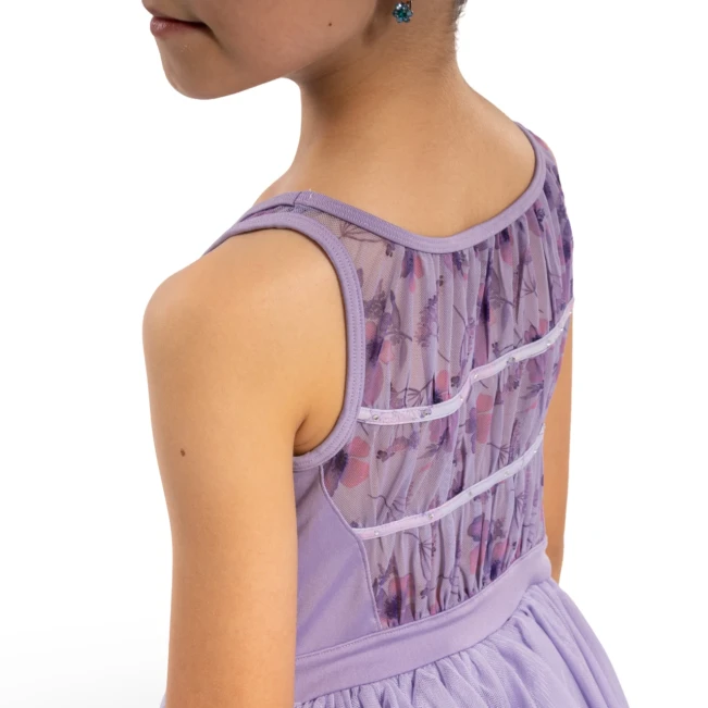 Bloch Evie Floral tank, Mädchen-Trikot mit Tutu-Röckchen und breiten Trägern Bloch Evie Floral tank, Mädchen-Trikot mit Tutu-Röckchen und breiten Trägern