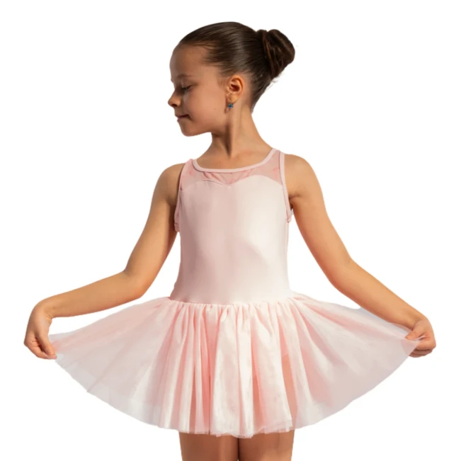 Bloch Evie Floral tank, Mädchen-Trikot mit Tutu-Röckchen und breiten Trägern Bloch Evie Floral tank, Mädchen-Trikot mit Tutu-Röckchen und breiten Trägern