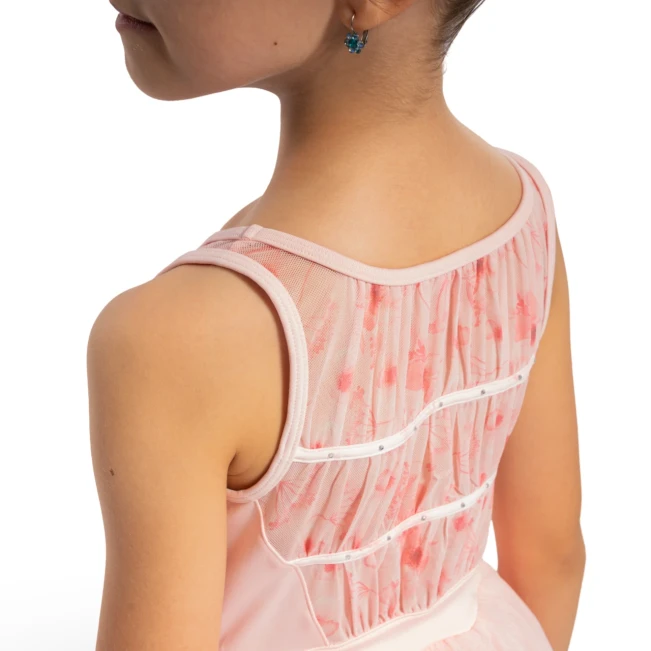 Bloch Evie Floral tank, Mädchen-Trikot mit Tutu-Röckchen und breiten Trägern Bloch Evie Floral tank, Mädchen-Trikot mit Tutu-Röckchen und breiten Trägern