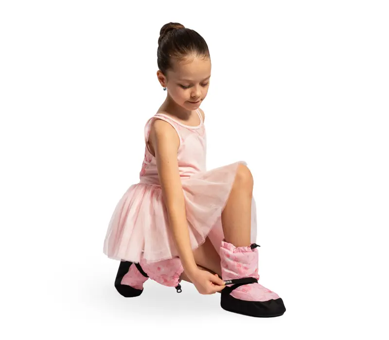 Bloch Evie Floral Tank, Mädchen-Trikot mit Tutu-Röckchen mit breiten Trägern - Candy Pink Bloch