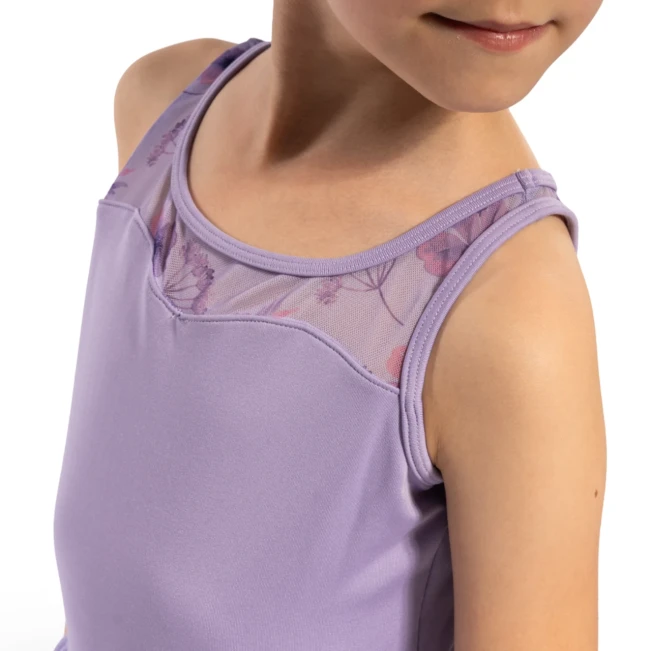 Bloch Evie Floral tank, Mädchen-Trikot mit Tutu-Röckchen und breiten Trägern Bloch Evie Floral tank, Mädchen-Trikot mit Tutu-Röckchen und breiten Trägern
