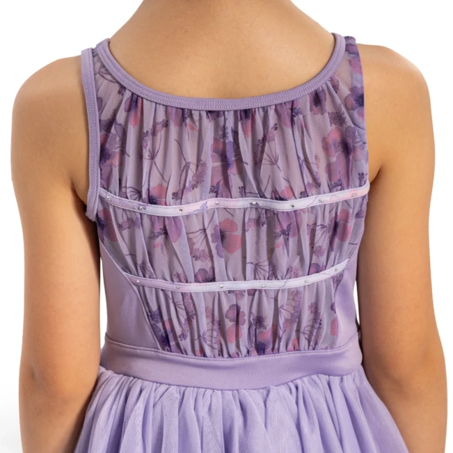 Bloch Evie Floral tank, Mädchen-Trikot mit Tutu-Röckchen und breiten Trägern Bloch Evie Floral tank, Mädchen-Trikot mit Tutu-Röckchen und breiten Trägern