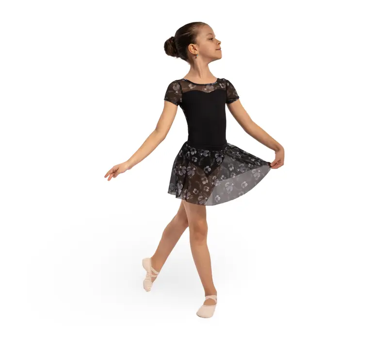 Bloch Grace Floral, Mädchen-Blumenrock - Schwarz