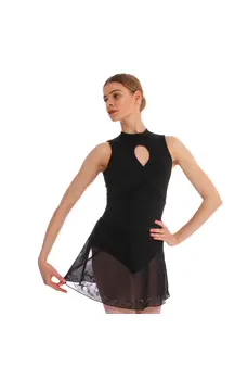 Bloch Hana Floral Mesh-Rock, Damenrock mit elastischem Bund