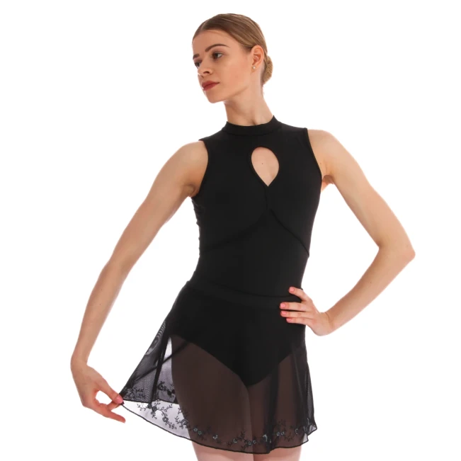 Bloch Hana Floral Mesh-Rock, Damenrock mit elastischem Bund Bloch Hana Floral Mesh-Rock, Damenrock mit elastischem Bund