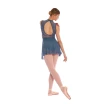 Bloch Kali Floral, Damen-Trikot mit Stehkragen und offenem Rücken - Bloch Grau