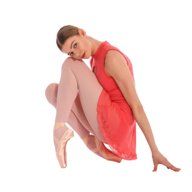 Bloch Kali Floral, Damen-Trikot mit Stehkragen und offenem Rücken - Pfirsich - peach