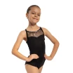 Bloch Lila Floral, Mädchen-Turnanzug mit dünnen Trägern