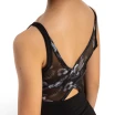 Bloch Lila Floral, Mädchen-Turnanzug mit dünnen Trägern