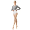 Bloch Wrap Sweater Luna, Damen-Stricktop zum Aufwärmen - Grau Bloch