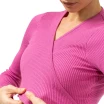 Bloch Wickelpullover Luna, Damen-Stricktop zum Aufwärmen - Rosa - Deep Pink Bloch
