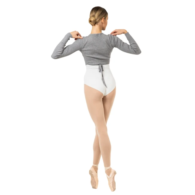 Bloch Wrap Sweater Luna, Damen-Stricktop zum Aufwärmen - Grau Bloch