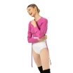 Bloch Wickelpullover Luna, Damen-Stricktop zum Aufwärmen - Rosa - Deep Pink Bloch