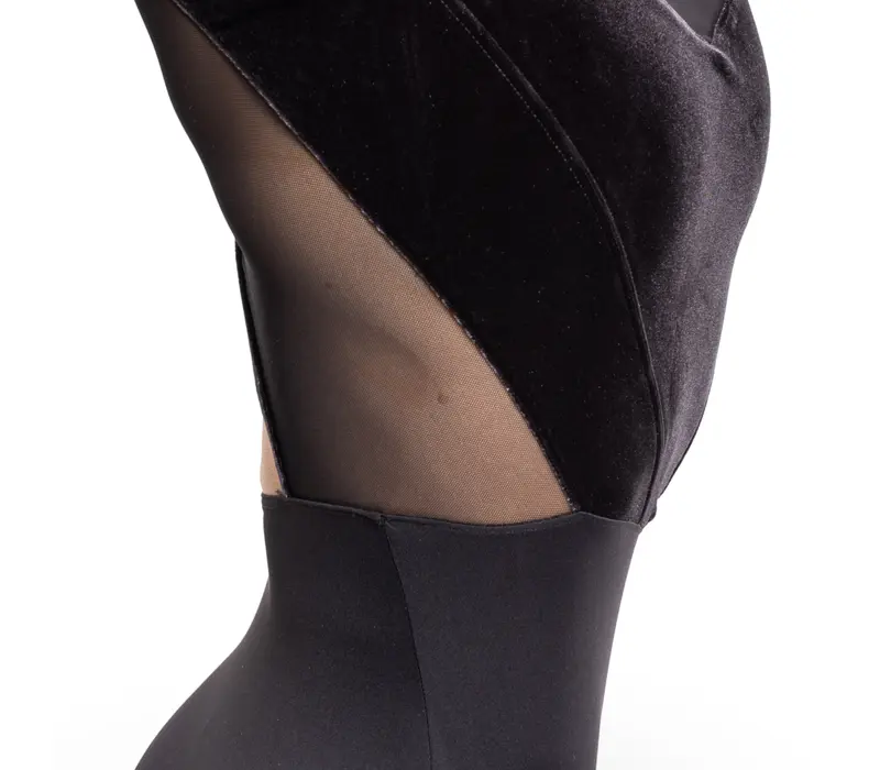 Bloch Gia Cap-Sleeve-Trikot, Tanztrikot für Damen - Schwarz