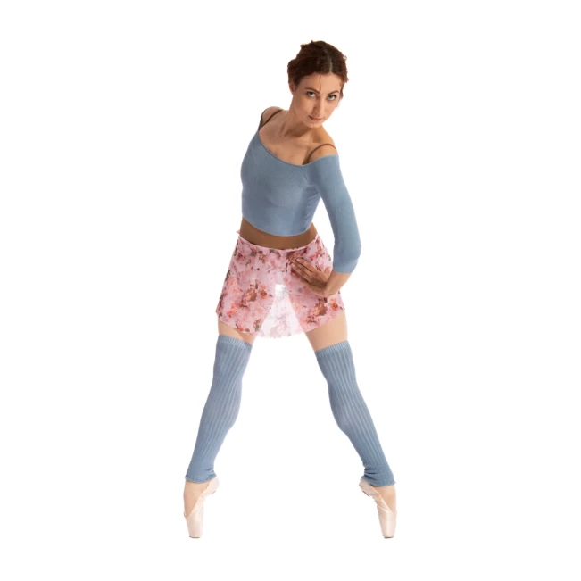 Bloch Printed Pull-on-Rock, Damen-Blumenrock – Laurel Mist