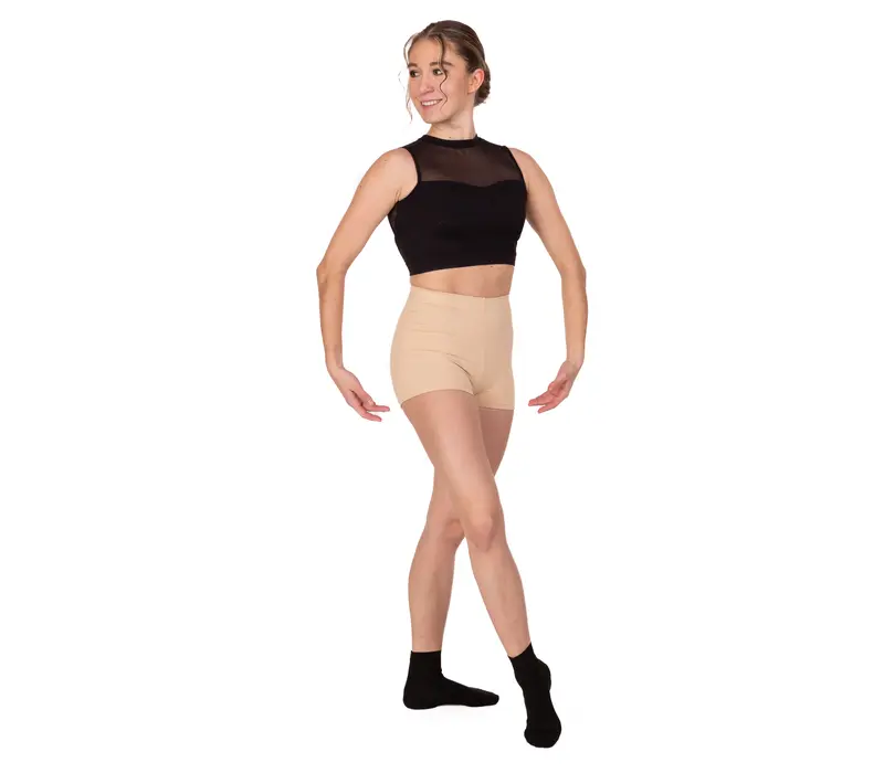 Bloch Vela, kurze Shorts für Damen - Hautfarben - sand