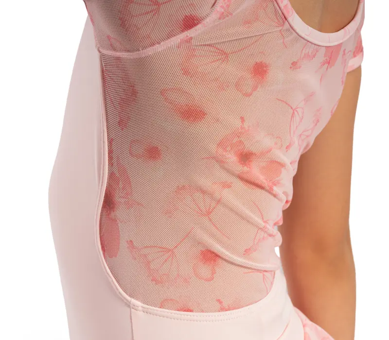 Bloch Remi Floral, Mädchen-Trikot - Candy Pink Bloch