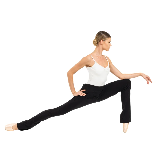 Bloch Flare Pant Rollover, Damen-Strickhose – Schwarz