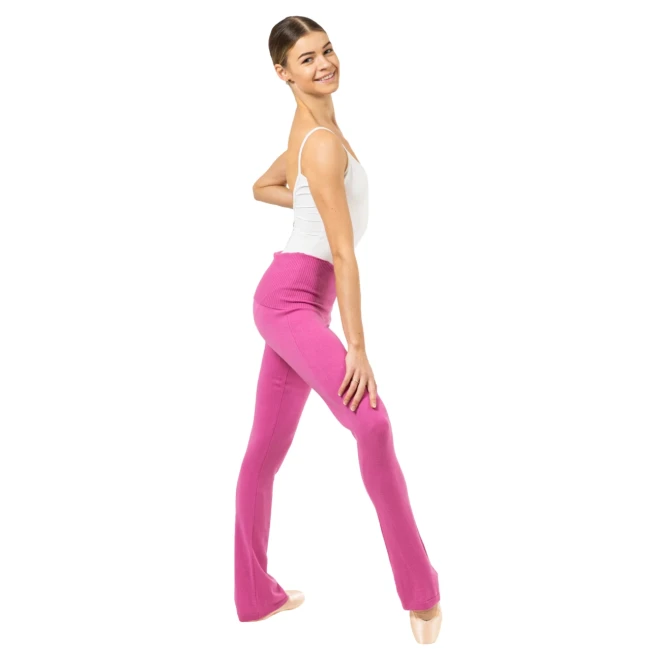 Bloch Flare Pant Rollover, Damen-Strickhose - Rosa - Deep Pink Bloch Bloch Flare Pant Rollover, Damen-Strickhose - Rosa - Deep Pink Bloch