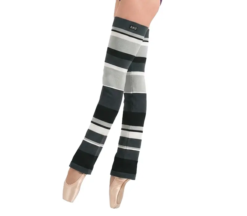 Bloch Striped Leg Warmers, gestreifte Stulpen für Erwachsene - Schwarz