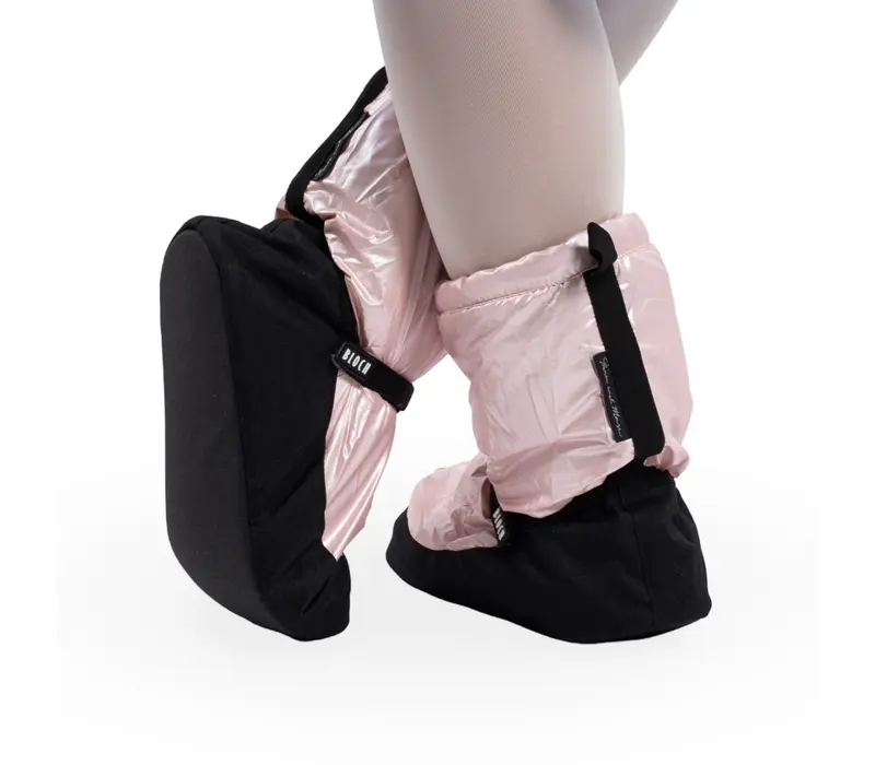 Bloch Metallic Bootie, Damen-Aufwärmschuhe Bloch Metallic Bootie, Damen-Wärmerschuhe – Rosa Pink Metallic Bloch