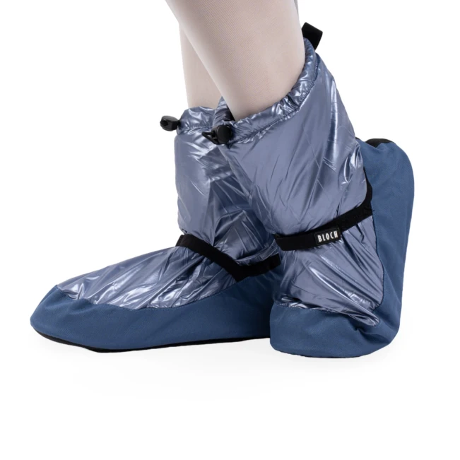Bloch Metallic Bootie, Damen-Aufwärmschuhe Bloch Metallic-Bootie, Damen-Wärmeschuh - Grau grey metallic Bloch