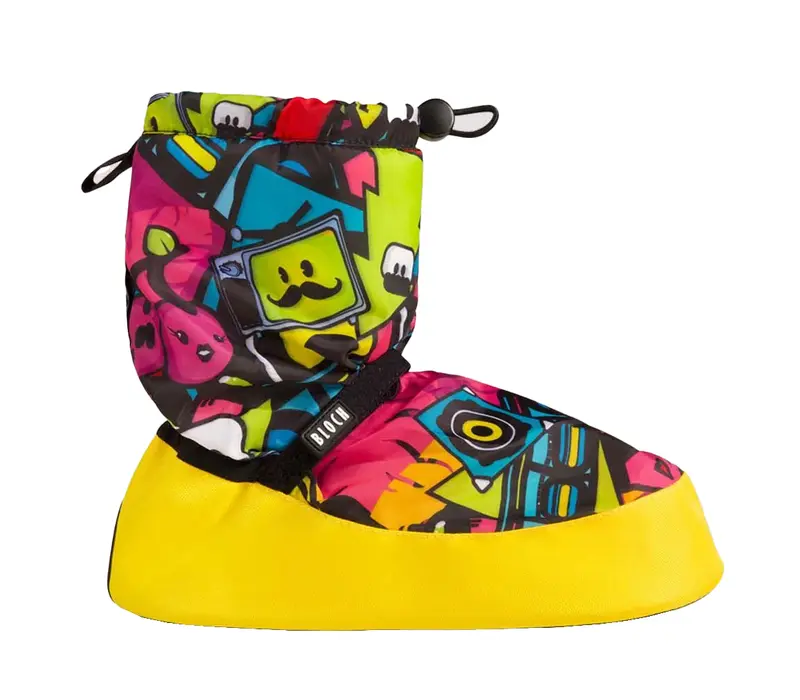 Bloch crazy bedruckte Booties, Wärmeschuhe - Sticker Print Bloch