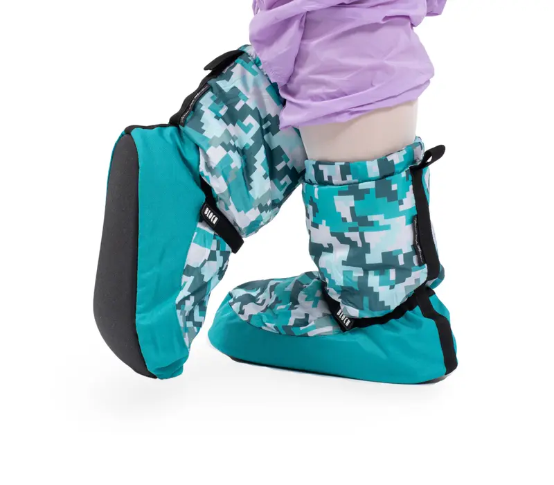 Bloch crazy printed Booties, Wärmeschuhe – Pixel Print Bloch