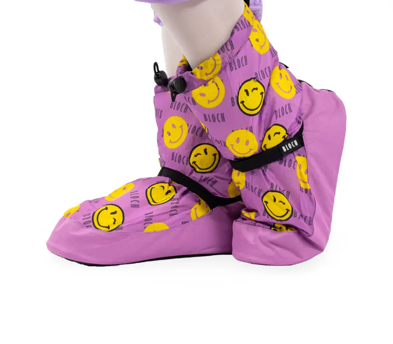 Bloch crazy printed Booties, Wärmeschuhe Bloch verrückte bedruckte Booties, wärmende Schuhe - Smiley Print Bloch