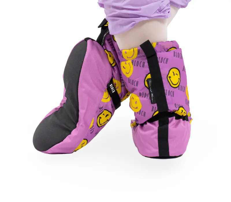 Bloch crazy printed Booties, Wärmeschuhe Bloch verrückte bedruckte Booties, wärmende Schuhe - Smiley Print Bloch