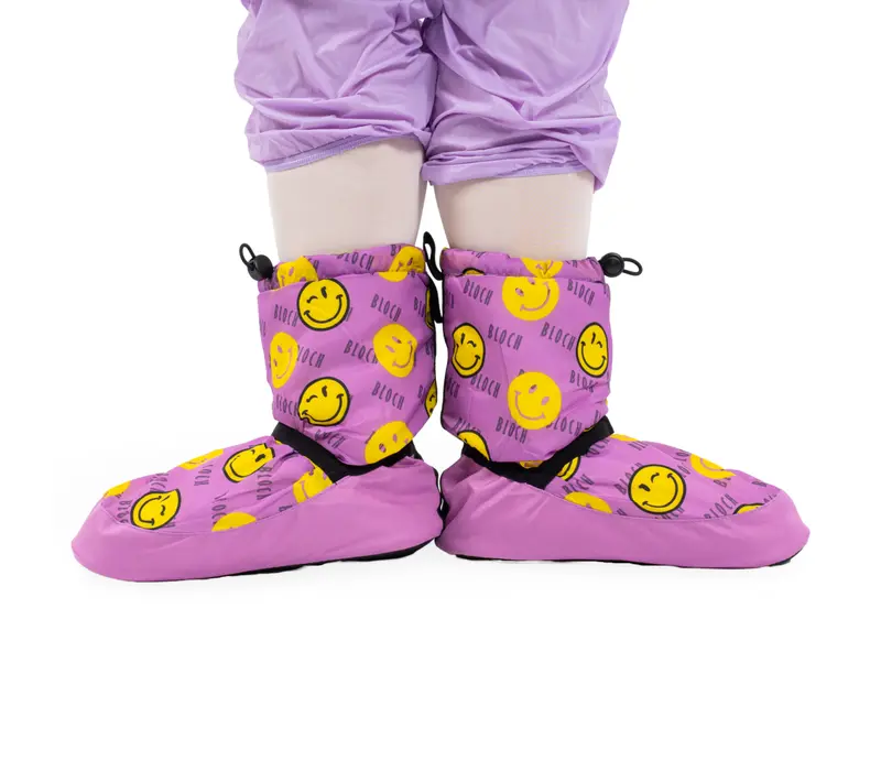 Bloch crazy printed Booties, Wärmeschuhe Bloch verrückte bedruckte Booties, wärmende Schuhe - Smiley Print Bloch