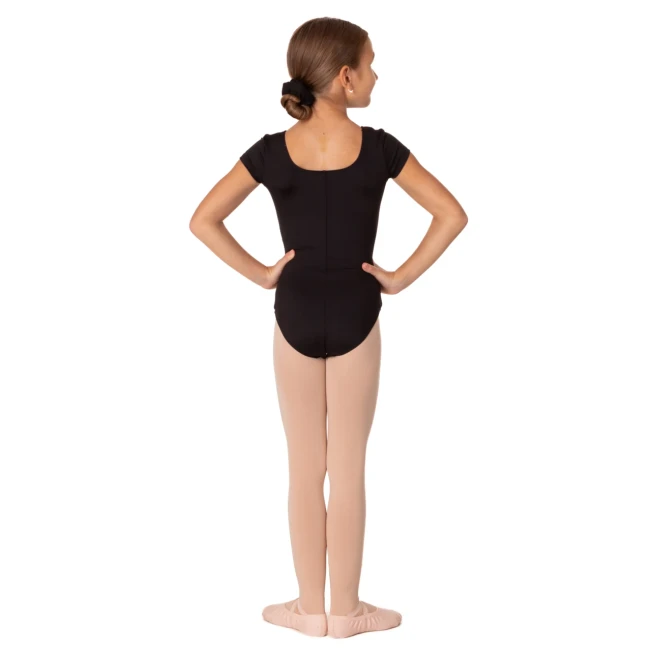 Bloch Dujour, Mädchen-Trikot mit kurzen Ärmeln - Schwarz