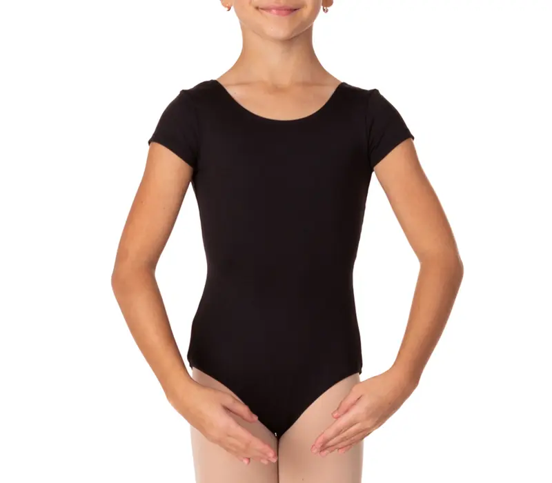 Bloch Dujour, Mädchen-Trikot mit kurzen Ärmeln - Schwarz Bloch Dujour, Mädchen-Trikot mit kurzen Ärmeln - Schwarz