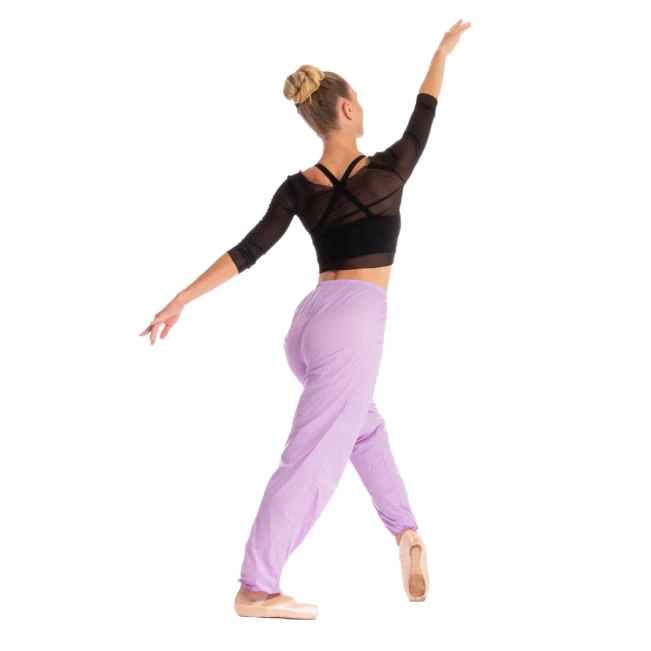 Bloch, lange Damen-Warm-up-Knisterhosen Bloch, Damen lange Aufwärm-„Raschel“-Hose – Hellrosa Bloch