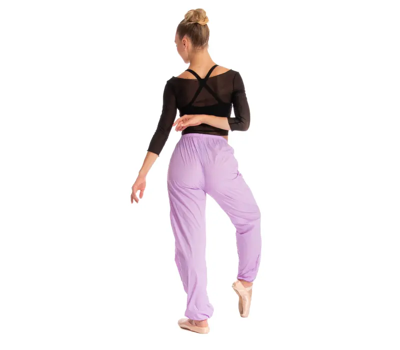 Bloch, Damen lange Raschelhose zum Aufwärmen - Flieder Lilac Bloch