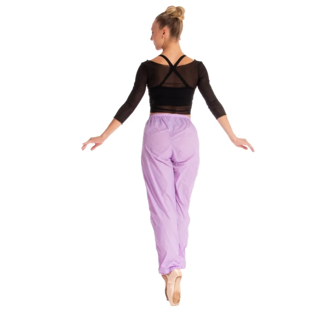 Bloch, lange Damen-Warm-up-Knisterhosen Bloch, Damen lange Aufwärm-„Raschel“-Hose – Hellrosa Bloch