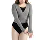 Knit Wrap Sweater, Damenpullover Knit Wrap Sweater, Damenpullover