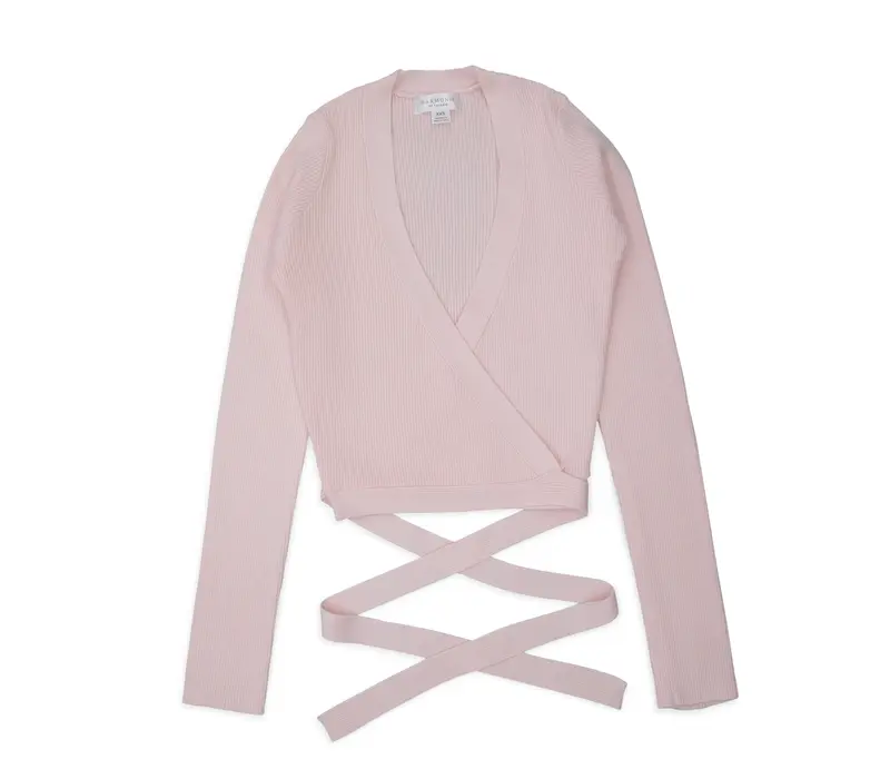 Knit Wrap Sweater, Damen-Wickelpullover – Rosa Capezio