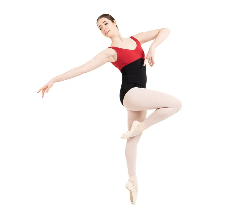 Capezio C'est La Vie Étoile Leotard, Damen-Trikot mit breiteren Trägern - Rot Scarlet Capezio