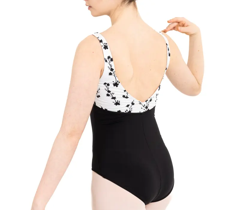 Capezio C'est La Vie Étoile Leotard, Damen-Trikot mit breiteren Trägern – Cascading Florals Capezio