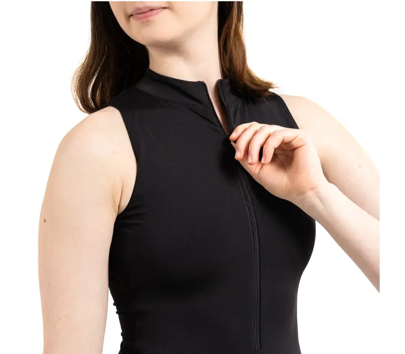 Capezio C'est La Vie La Belle, Damen-Trikot mit Nackenverschluss - Schwarz